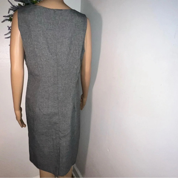 Claudio Nucci,11/12,sleeveless gray tweed print lined rear zip/vent sheath dress - Picture 2 of 12